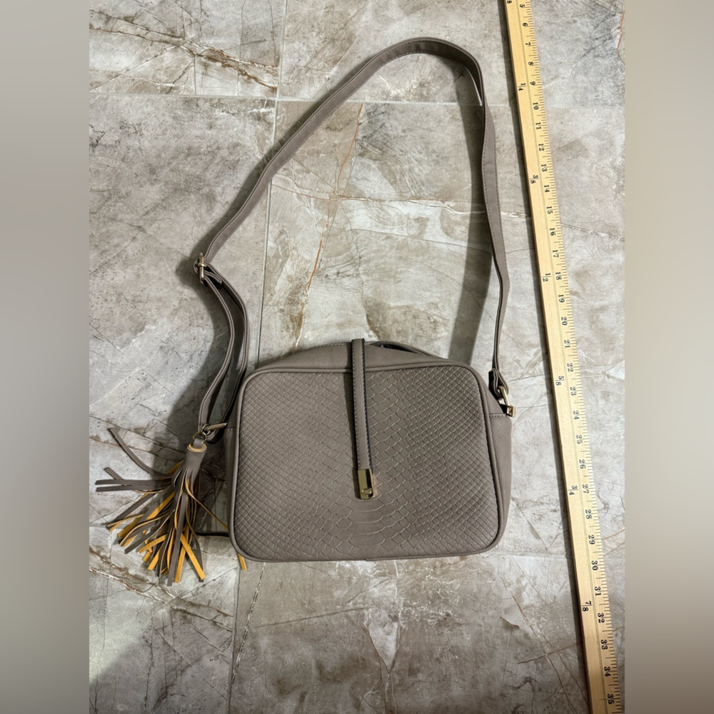 Elegant Taupe Crossbody Bag